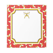 Butterfly Flight Sm. Notepad - Red notepads