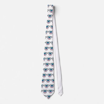 Butterfly Flower Tattoo Design Tie by doonidesigns