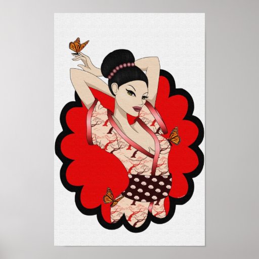 Butterfly Geisha Print
