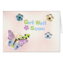 Butterfly Get Well Soon Card