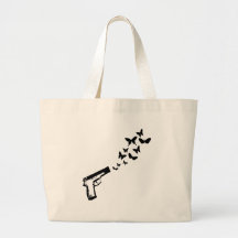 Butterfly Gun T-shirt / Earth Day T-shirt Tote Bags