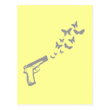 Butterfly Gun T-shirt / Earth Day T-shirt Post Card