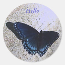 Butterfly Hello Sticker
