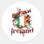 Butterfly Ireland Round Sticker