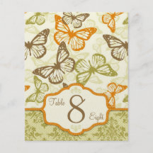 Butterfly Kisses Charming Table Card B Personalized Flyer