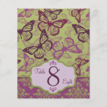 Butterfly Kisses Flirt Table Card B Full Color Flyer