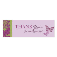 Butterfly Kisses Flirt TY Skinny Card Business Card