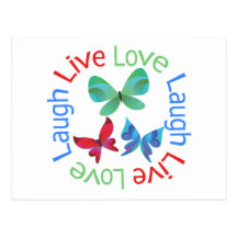 Butterfly - Live Love Laugh Postcards