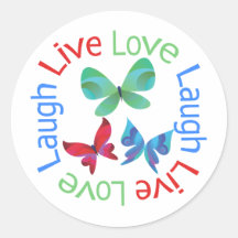 Butterfly - Live Love Laugh Sticker