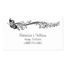 Butterfly Music Business Card Templates