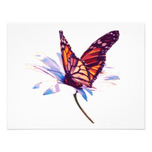 Butterfly On Daisy Personalized Invite