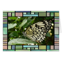 Butterfly on Leaf Greeting Card