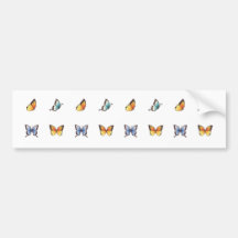 Butterfly Pattern: Vector Art Bumper Sticker