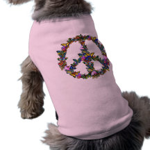 Butterfly Peace Symbol Dog Shirt