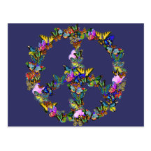 Butterfly Peace Symbol Postcards