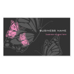 Butterfly Pink & Dark Elegant Modern Business Card