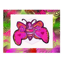 butterfly postcard