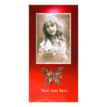 BUTTERFLY RED RUBY CUSTOM PHOTO CARD