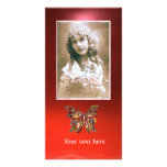 BUTTERFLY RED RUBY PHOTO CARD TEMPLATE