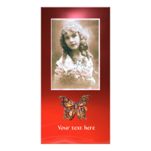 BUTTERFLY RED RUBY PHOTO CARD TEMPLATE