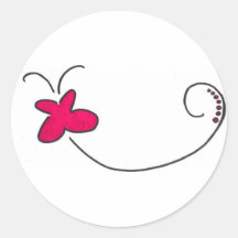 Butterfly Round Sticker