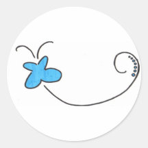 Butterfly Round Stickers