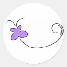Butterfly Round Stickers