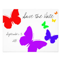 Butterfly Save the Date Custom Invites