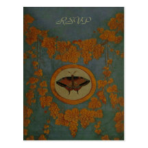 Butterfly Silk Cloth ~ Wedding RSVP Postcard