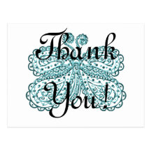 Butterfly Thank You Postcard