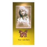 BUTTERFLY TOPAZ YELLOW ,red Photo Card