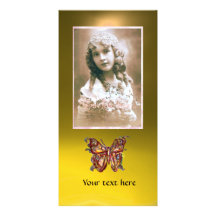 BUTTERFLY TOPAZ YELLOW ,red Photo Card