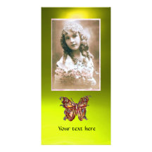 BUTTERFLY TOPAZ YELLOW ,red Photo Card Template