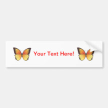 Butterfly: Vector Illustration: Bumper Sticker