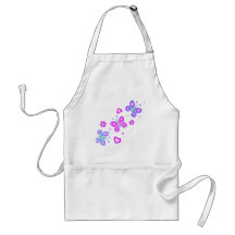 butterfly with hearts apron