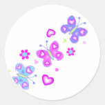butterfly with hearts stickers