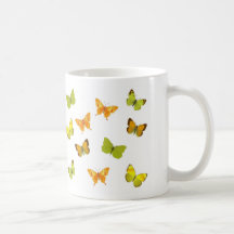butterfly yellow fantasy coffee mug
