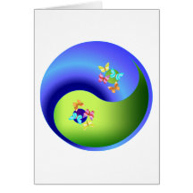 Butterfly Yin Yang Greeting Cards