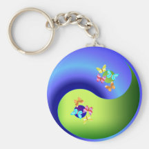 Butterfly Yin Yang Key Chains