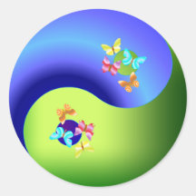 Butterfly Yin Yang Sticker