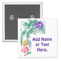 Button: "Cheshire Cat" from "Alice in Wonderland"