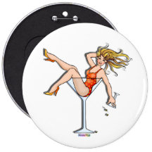 Button - Girl in a Martini Glass, Olivia