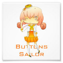 Buttons Sailor Print