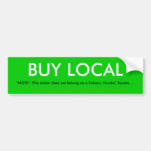 BUY LOCAL BUMPER STICKER
