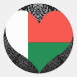 Buy Madagascar Flag Round Stickers