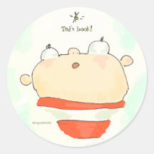 buzz boy bookplate round stickers