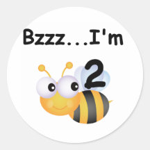 Buzz Bumblebee 2nd Birthday T-shirts and Gifts Stickers