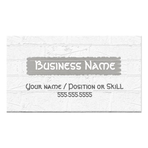 C001 BIZ wht - Brick Layer/Stonemason Textured Business Card