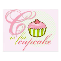 C Is For Cupcake Postcard