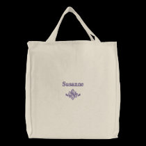 C.N.A.-Personalise Name with Monogram embroidered bags